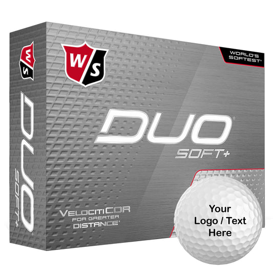 Wilson DUO Soft Custom Logo Golf Balls (12 Ball Pack)