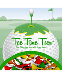 Tee Time Tees The Bubble Golf Tee - Variable Length, Virtually Unbreakable Plastic Golf Tees 3 1/4 Inch - One Size for All Shots - Pack of 25