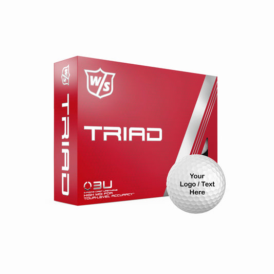 Wilson Triad Custom Logo Golf Balls (12 Ball Pack)