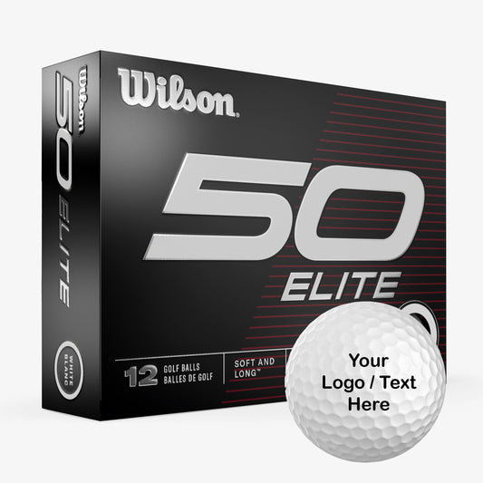 Wilson 50 Elite Custom Logo Golf Balls (12 Ball Pack)