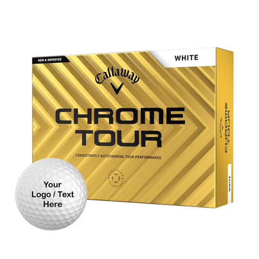 Callaway Chrome Tour Custom Logo Golf Balls (12 Ball Pack)