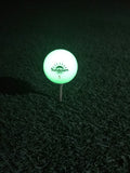 Sundown Golf Glow in the Dark Golf Balls - 6 Pack with 2 UV Flashlights, Plays Like A Standard Ball