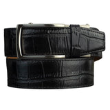 Alligator Embossed Black Dress Belt 2.0 - Fits upto 45" Waist
