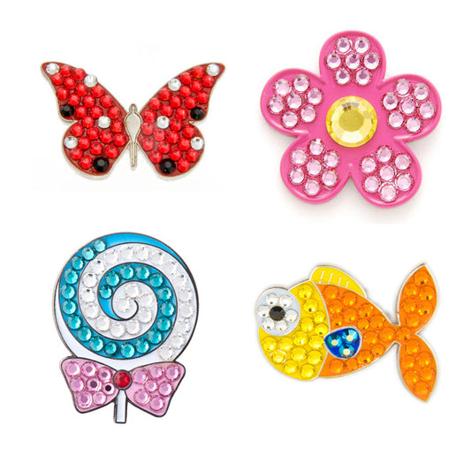 Bonjoc Crystal Golf Ball Marker & Magnetic Hat Clip - Original Collection - Golf Tees Etc