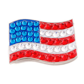 Bonjoc Crystal Golf Ball Marker & Magnetic Hat Clip - Flag Collection - Golf Tees Etc
