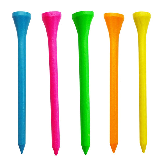 3 1/4'' Neon Wooden Golf Tees - Golf Tees Etc