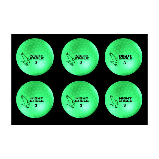 Night Eagle CV LED Golf Balls - Light Activated - No Timer - 6 Pack - Golf Tees Etc