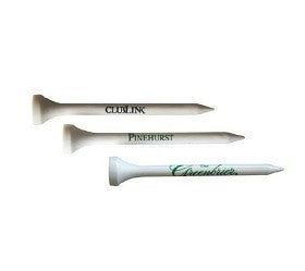 2 3/4'' or 3 1/4" Custom Personalized Wooden Golf Tees - 2 Ink Colors - Golf Tees Etc