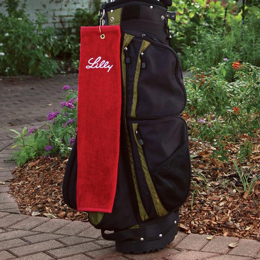Personalized Platinum Collection Golf Towel - Tri-Fold