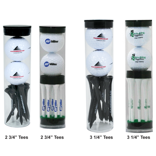 2 Ball Tube Custom Golf Pack