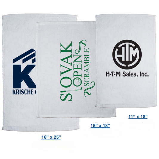 Custom Logo Golf Towels (3 Sizes)