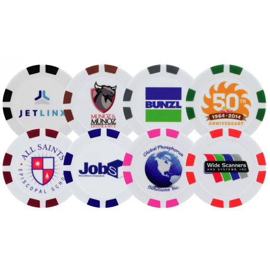 Custom Logo Poker Chip Golf Ball Markers (min 100)