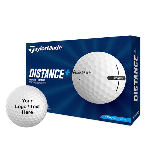 Taylormade Distance + Custom Logo Golf Balls (12 Ball Pack)