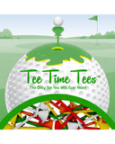 Tee Time Tees 'X' Style Golf Tee - Easy Grip Virtually Unbreakable Plastic Golf Tees 3 1/4 Inch Featuring Larger Cup Size for Added Stability - Pack of 25