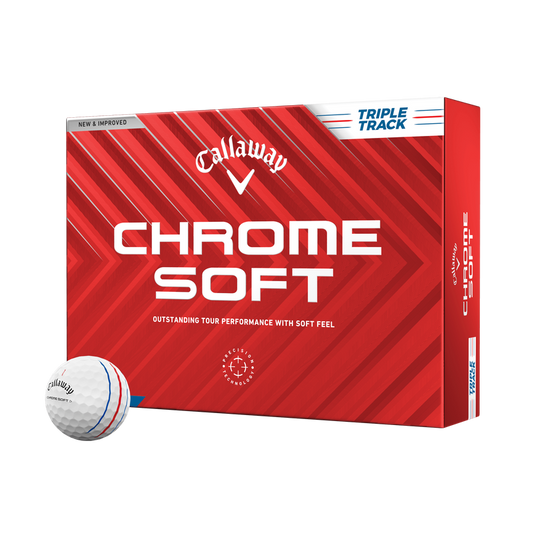 Callaway Chrome Soft Triple Track Custom Logo Golf Balls (12 Ball Pack)