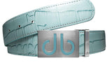 DRUH Luxury Leather Golf Belt for Men Crocodile Skin Embossed Design | Genuine Leather Men's Belts | Hand Made Mens Belt Golf
