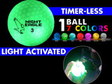Night Eagle CV LED Golf Balls - Light Activated - No Timer - 6 Pack