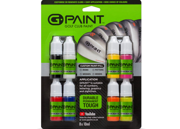G-Paint Golf Club Paint - Touch Up, Fill In, Customize or Renovate Your Clubs - 10ml Bottles