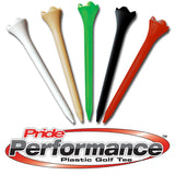 Pride Plastic Bulk Golf Tees (Various Sizes / Colors) - 5000 Count