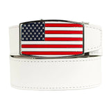 USA Heritage Aston White Ratchet Belt - Fits Upto 45" Waist