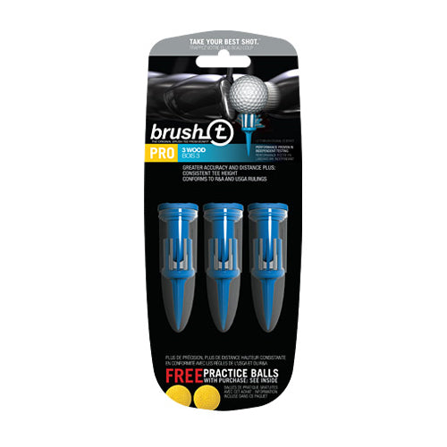 Brush T Pro 3 Wood Tees - Golf Tees Etc
