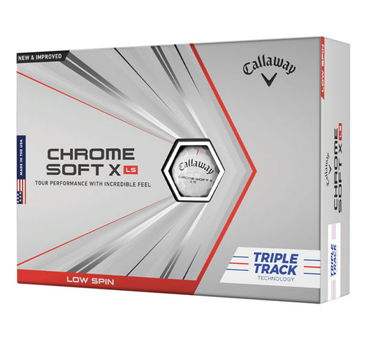 Callaway Chrome Soft X Triple Track LS Custom Logo Golf Balls (12 Ball Pack)
