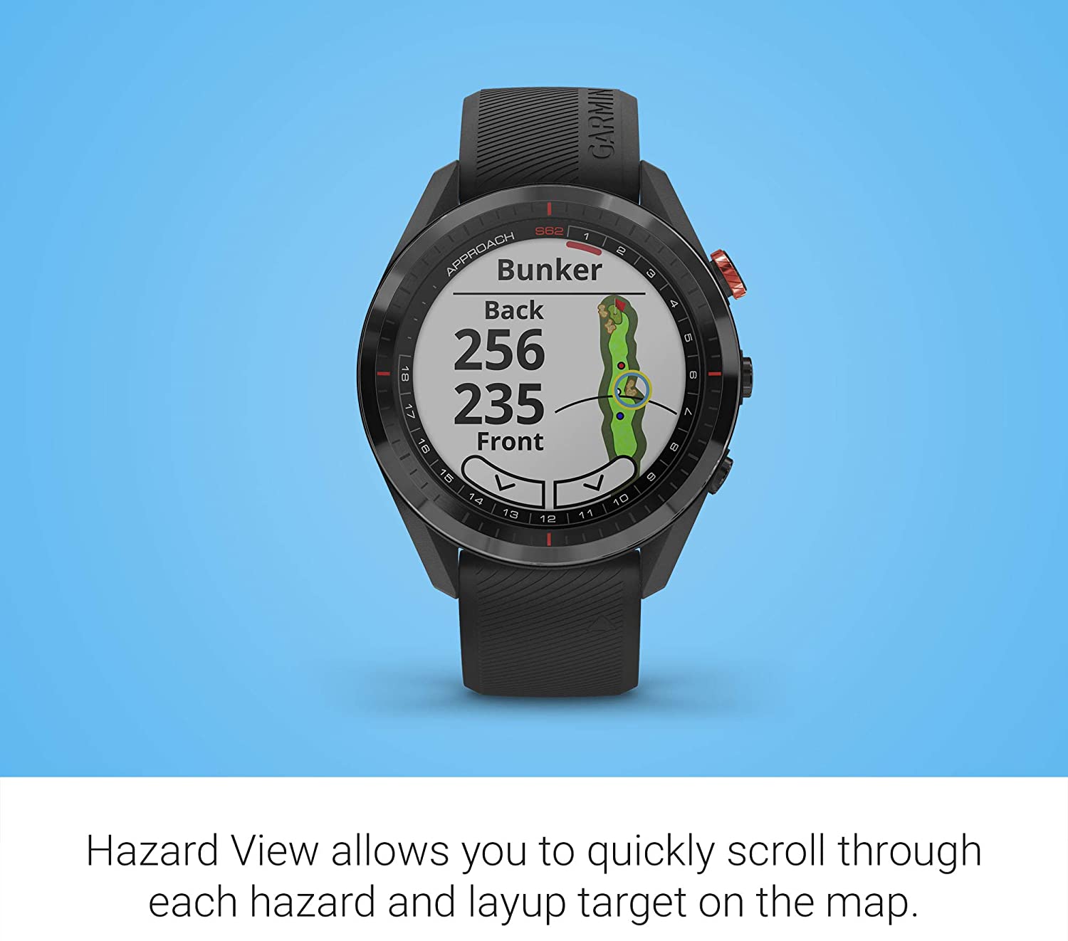 Garmin Approach S62 GPS Golf Watch. Bundled with Step Down Tees and Po