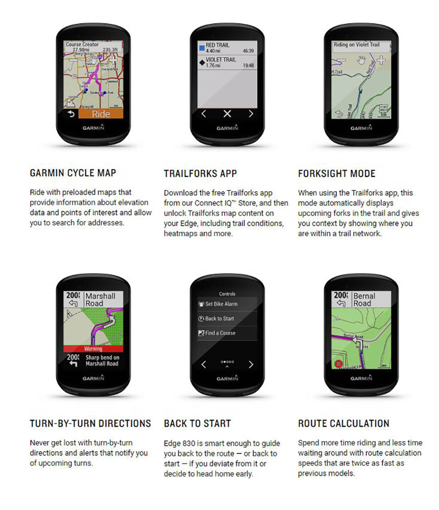 Garmin Edge 830, Performance GPS Cycling/Bike Computer with Mapping,  Dynamic Performance Monitoring and Popularity Routing : Electronics 