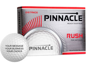 Pinnacle Rush Custom Logo Golf Balls (15 Ball Pack)