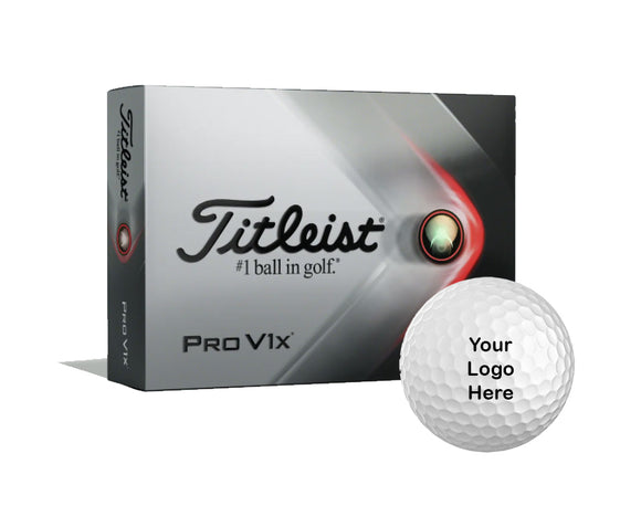 Titleist Pro V1X Custom Logo Golf Balls (12 Ball Pack)