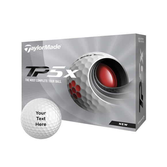 Taylormade TP5X Custom Personalized Golf Balls (12 Ball Pack)