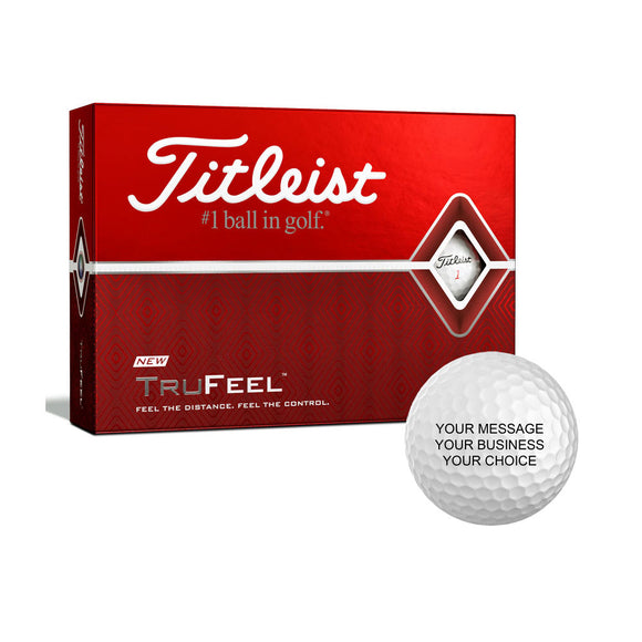 Titleist TruFeel Custom Logo Golf Balls (12 Ball Pack)