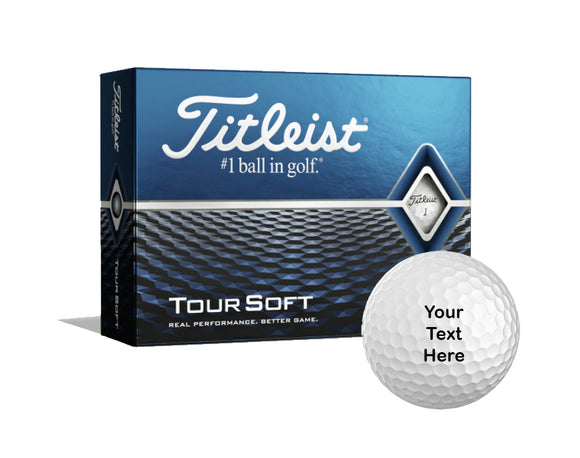 Titleist Tour Soft Custom Personalized Golf Balls (12 Ball Pack)